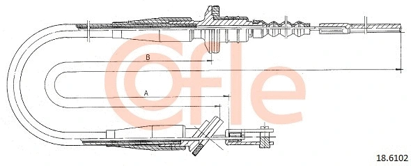 18.6102 COFLE Трос, управление сцеплением (фото 1)