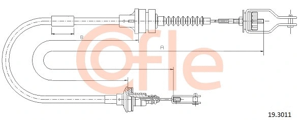 19.3011 COFLE Трос, управление сцеплением (фото 1)