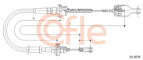 19.3076 COFLE Трос, управление сцеплением (фото 1)