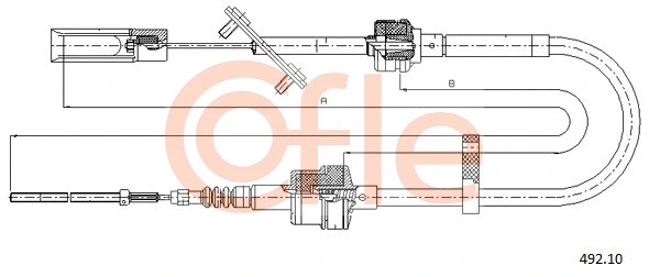 492.10 COFLE Трос, управление сцеплением (фото 1)
