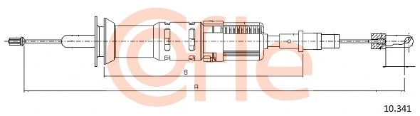 92.10.341 COFLE Трос, управление сцеплением (фото 1)