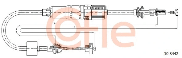 92.10.3442 COFLE Трос, управление сцеплением (фото 1)