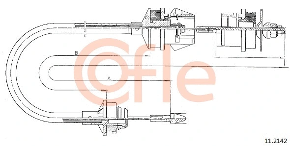 92.11.2142 COFLE Трос, управление сцеплением (фото 1)