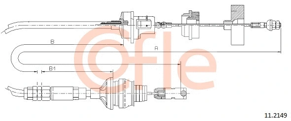 92.11.2149 COFLE Трос, управление сцеплением (фото 1)
