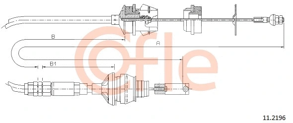92.11.2196 COFLE Трос, управление сцеплением (фото 1)