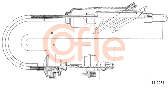 92.11.2251 COFLE Трос, управление сцеплением (фото 1)