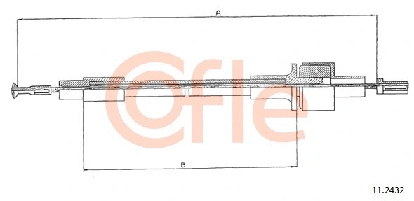 92.11.2432 COFLE Трос, управление сцеплением (фото 1)