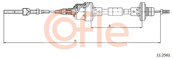 92.11.2561 COFLE Трос, управление сцеплением (фото 1)