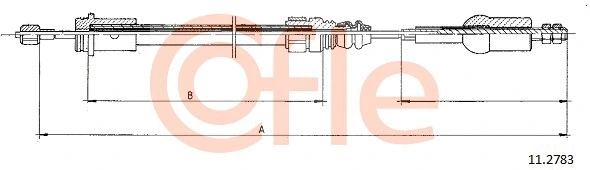 92.11.2783 COFLE Трос, управление сцеплением (фото 1)
