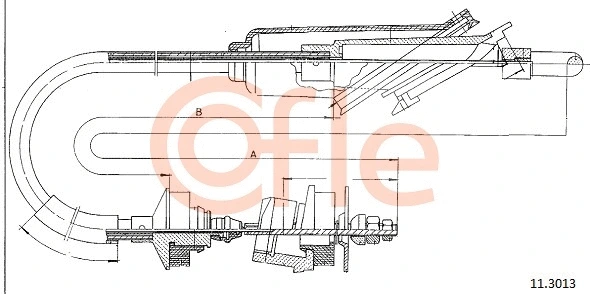 92.11.3013 COFLE Трос, управление сцеплением (фото 1)