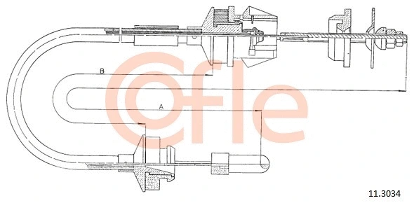92.11.3034 COFLE Трос, управление сцеплением (фото 1)