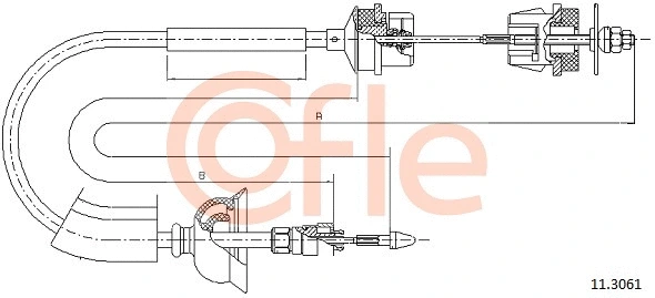 92.11.3061 COFLE Трос, управление сцеплением (фото 1)