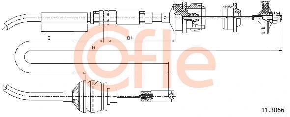 92.11.3066 COFLE Трос, управление сцеплением (фото 1)