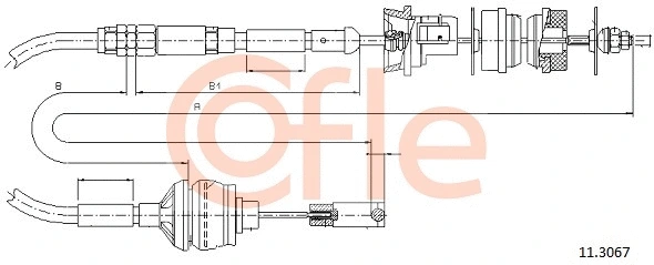 92.11.3067 COFLE Трос, управление сцеплением (фото 1)