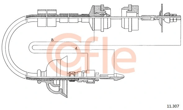 92.11.307 COFLE Трос, управление сцеплением (фото 1)
