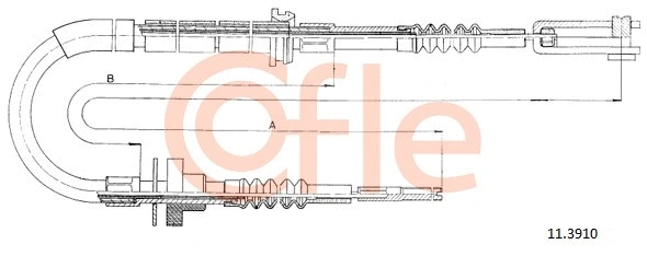 92.11.3910 COFLE Трос, управление сцеплением (фото 1)