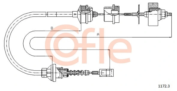 92.1172.3 COFLE Трос, управление сцеплением (фото 1)