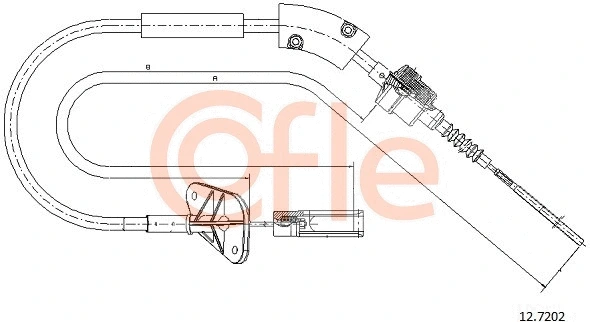 92.12.7202 COFLE Трос, управление сцеплением (фото 1)