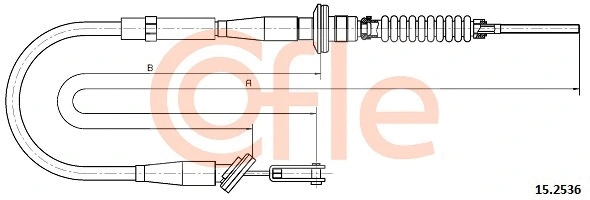 92.15.2536 COFLE Трос, управление сцеплением (фото 1)