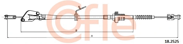 92.18.2525 COFLE Трос, управление сцеплением (фото 1)