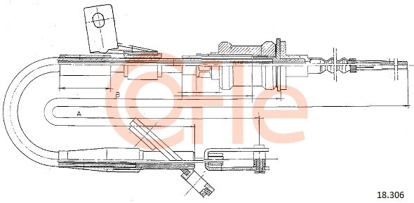 92.18.306 COFLE Трос, управление сцеплением (фото 1)