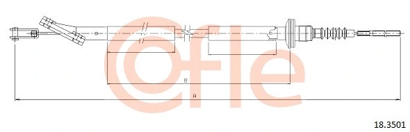 92.18.3501 COFLE Трос, управление сцеплением (фото 1)