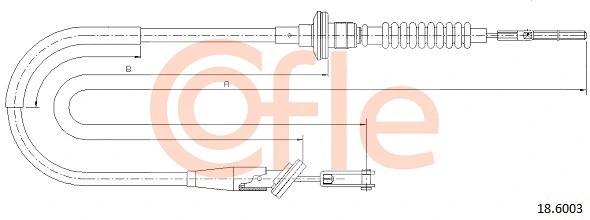 92.18.6003 COFLE Трос, управление сцеплением (фото 1)