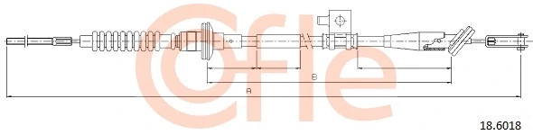 92.18.6018 COFLE Трос, управление сцеплением (фото 1)