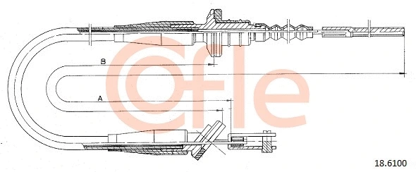 92.18.6100 COFLE Трос, управление сцеплением (фото 1)