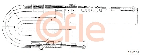 92.18.6101 COFLE Трос, управление сцеплением (фото 1)