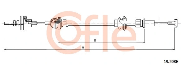92.19.208E COFLE Трос, управление сцеплением (фото 1)