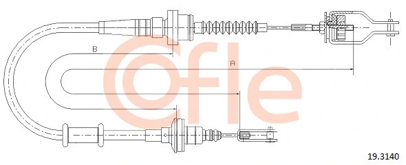 92.19.3140 COFLE Трос, управление сцеплением (фото 1)