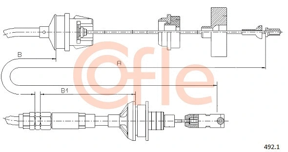 92.492.1 COFLE Трос, управление сцеплением (фото 1)