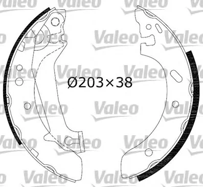 553821 VALEO Комплект тормозных колодок (фото 1)