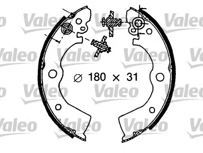 553825 VALEO Комплект тормозных колодок (фото 1)