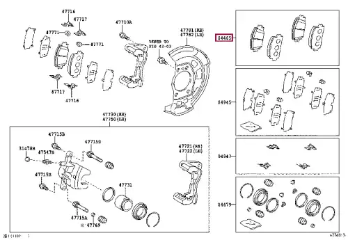 04465-YZZDY TOYOTA Колодки тормозные дисковые rav4 2.0vvt-i/2.2d-4d 06> (фото 1)