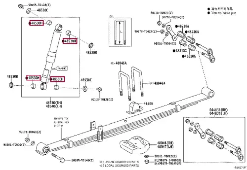 90385-T0019 TOYOTA Сайлентблок амортизатора land cruiser j7/j8 87-99/j6 87-90 (фото 1)