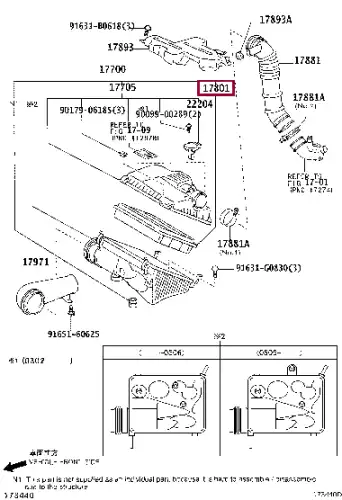 17801-30040 TOYOTA Фильтр воздушный 17801-30040 (фото 1)