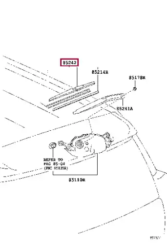 8524260100 TOYOTA Щетка стеклоочистителя lexus (фото 3)