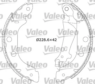 554770 VALEO Комплект тормозных колодок (фото 1)