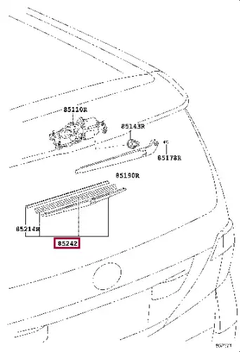 8524258030 TOYOTA Щетка стеклоочистителя 400/16'' мм/" 400/16'' мм/" (фото 1)