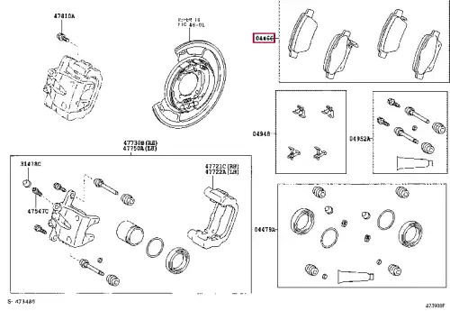 0446605010 TOYOTA Колодки дисковые з. avensis 1.6i-2.4 d-4d 03> (фото 1)