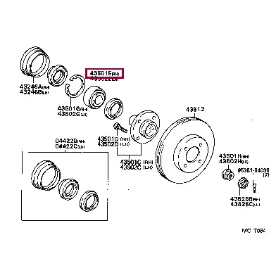 9008036087 TOYOTA Подшип.перед.ступ. avensis at220/azt220/cdt220/ct220/st220/zzt220 (фото 1)