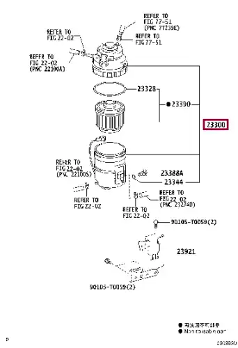 233000L032 TOYOTA Топливный фильтр 233000l032 (фото 1)