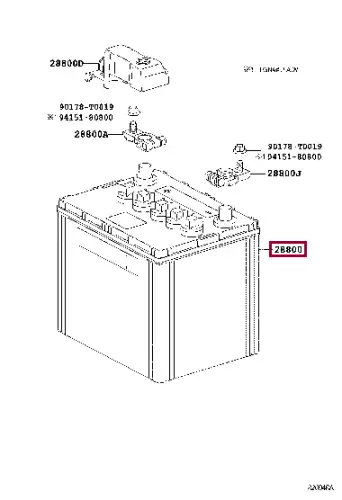 28800-42062 TOYOTA Аккумулятор 28800-42062 (фото 1)