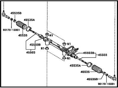 4420035060 TOYOTA Рулевая рейка toyota land cruiser prado 120 (j12_, kdj12_, grj12_) 2003-2010, toyota fj cruiser 2006 (фото 3)