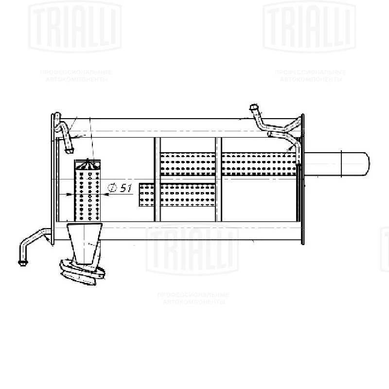 EMM 0354 TRIALLI Глушитель выхлопных газов конечный (фото 3)