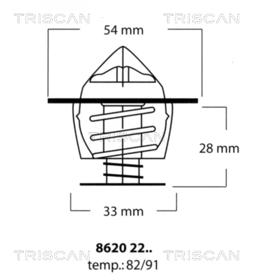8620 2291 TRISCAN Термостат, охлаждающая жидкость (фото 5)