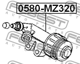 0580-MZ320 FEBEST Рабочий цилиндр, система сцепления (фото 2)