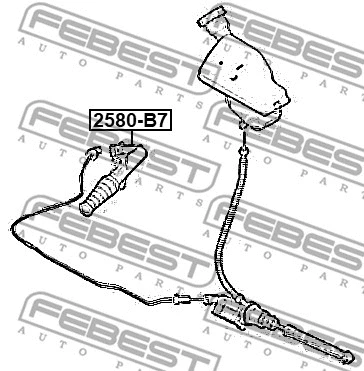 2580-B7 FEBEST Рабочий цилиндр, система сцепления (фото 1)